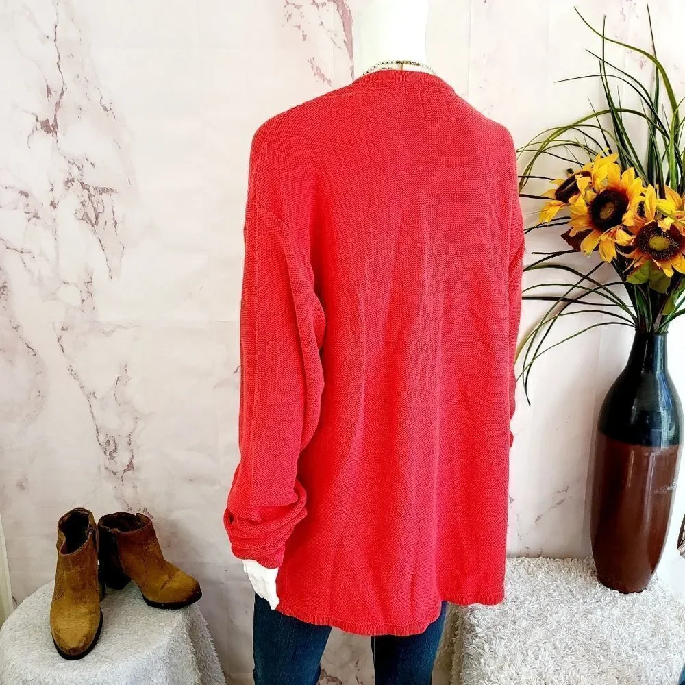 Gap v neck red knit sweater